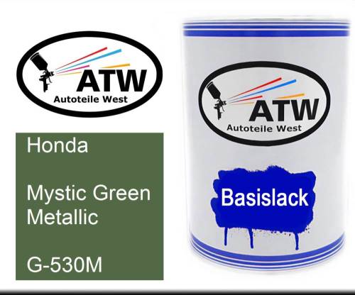 Honda, Mystic Green Metallic, G-530M: 500ml Lackdose, von ATW Autoteile West.